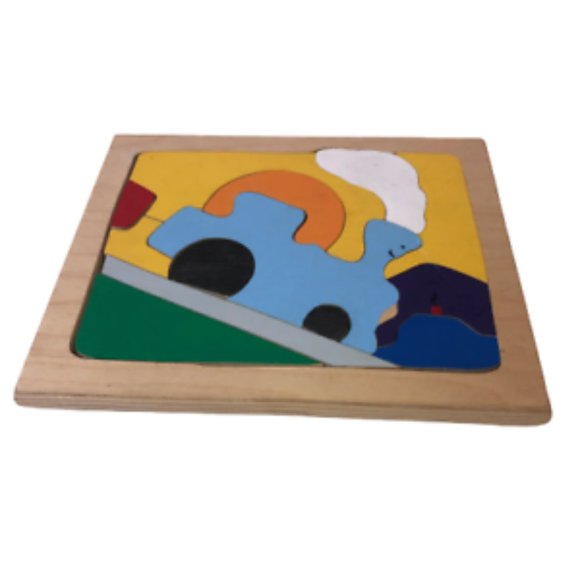 TRAIN Wood Tray Puzzle 13 Pieces Easy Wooden Puzzle - Picture 2 of 5